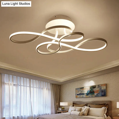 DecorBites™ DecorBites™ Twirling Acrylic LED Ceiling Light: Minimalist Living Room Flush Mount