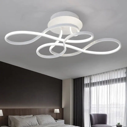 DecorBites™ DecorBites™ Twirling Acrylic LED Ceiling Light: Minimalist Living Room Flush Mount