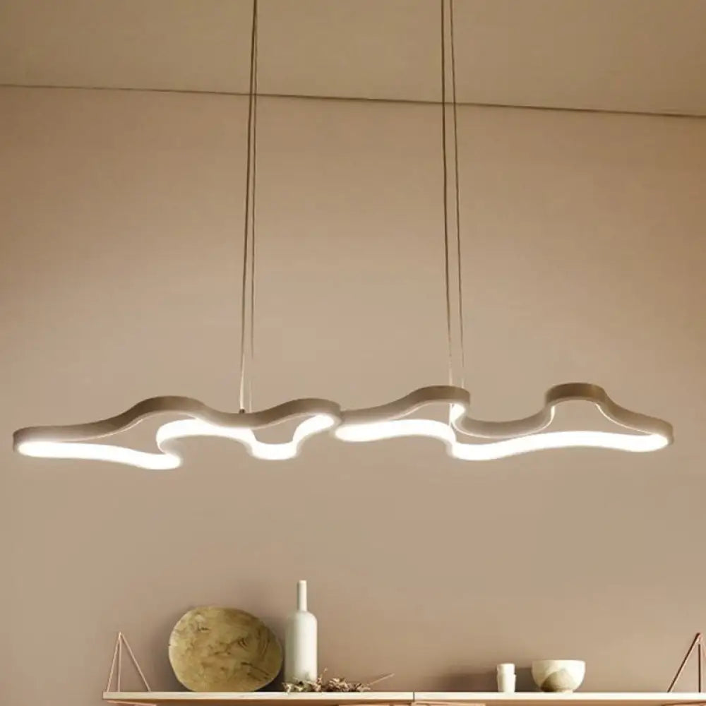 Twist Acrylic LED Ceiling Pendant Lamp: Modern Design, Warm/White Light, Inner/Outer Glow