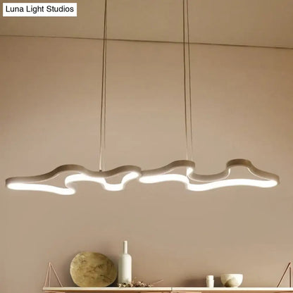 Twist Acrylic LED Ceiling Pendant Lamp: Modern Design, Warm/White Light, Inner/Outer Glow