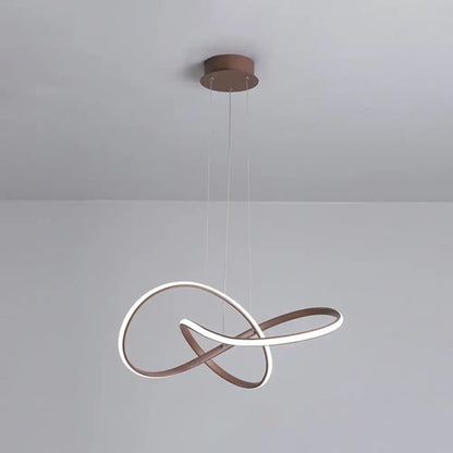 Lámpara de araña de metal retorcido: simplicidad moderna para la iluminación de la sala de estar