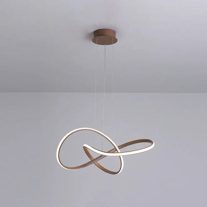 Lámpara de araña de metal retorcido: simplicidad moderna para la iluminación de la sala de estar