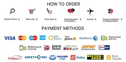 The decorbites™ black and white ufc canvas print for gym decor with multiple payment method logos including visa mastercard and qiwi wallet