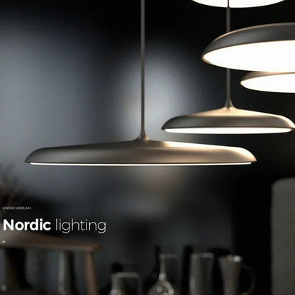 UFO Aluminum Pendant Light With Round Shade - Decorbites