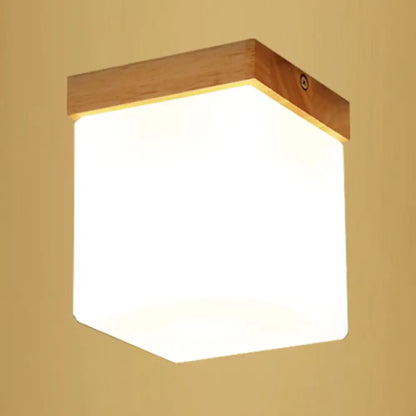DecorBites™ DecorBites™ Ultra-Contemporary 1-Light White Glass Semi Flush Chandelier Ceiling Light for Hallway