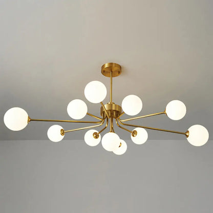 Ultra-Contemporary Milk Glass Balloon Chandelier for Living Room Ceiling