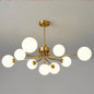 Ultra-Contemporary Milk Glass Balloon Chandelier for Living Room Ceiling