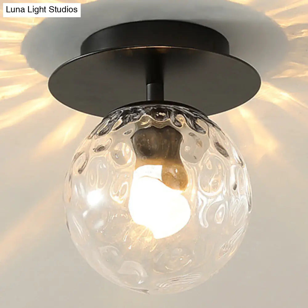 Ultra-Contemporary Prismatic Glass Flush Mount Ceiling Light for Hallway