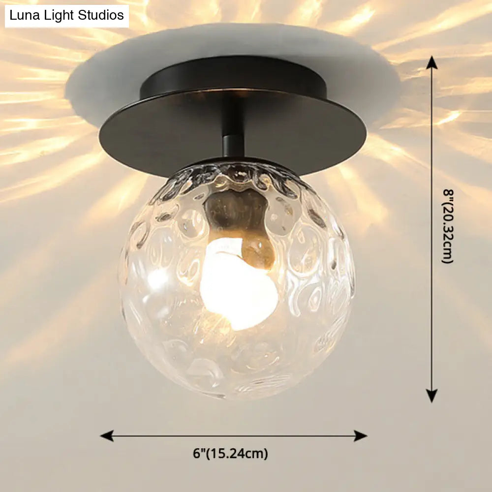 Ultra-Contemporary Prismatic Glass Flush Mount Ceiling Light for Hallway