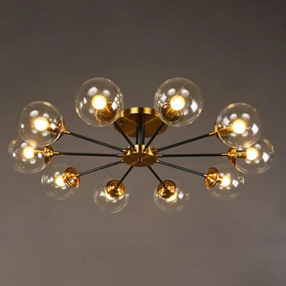 DecorBites™ DecorBites™ Ultra-Contemporary Sputnik Stained Glass Ceiling Light for Bedroom