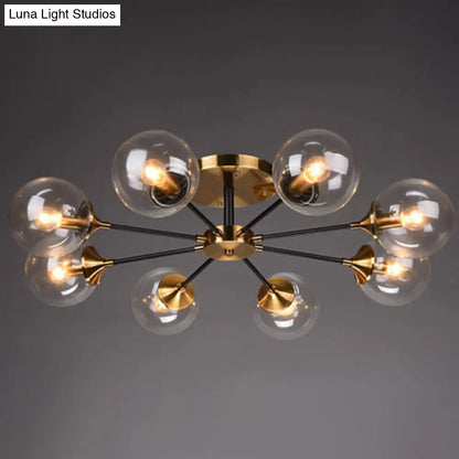 DecorBites™ DecorBites™ Ultra-Contemporary Sputnik Stained Glass Ceiling Light for Bedroom