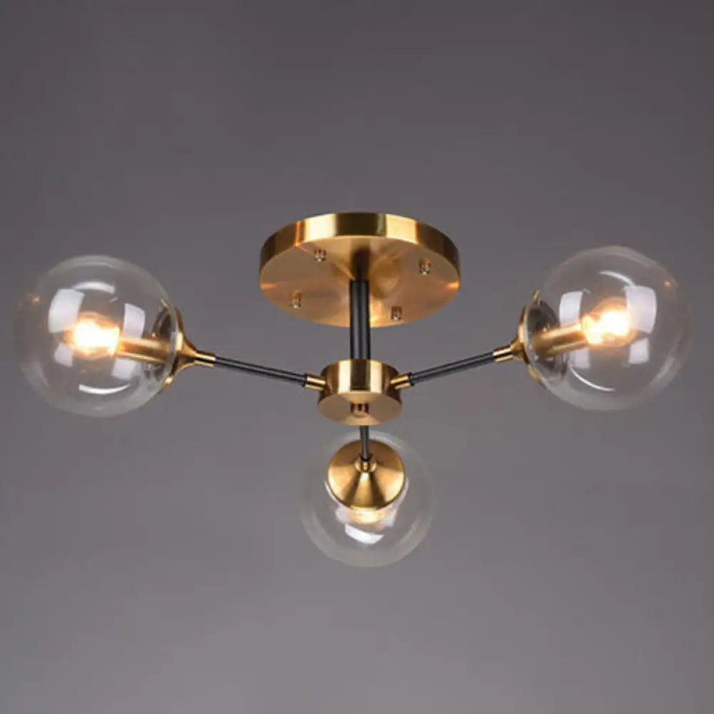Ultra-Contemporary Sputnik Stained Glass Ceiling Light for Bedroom