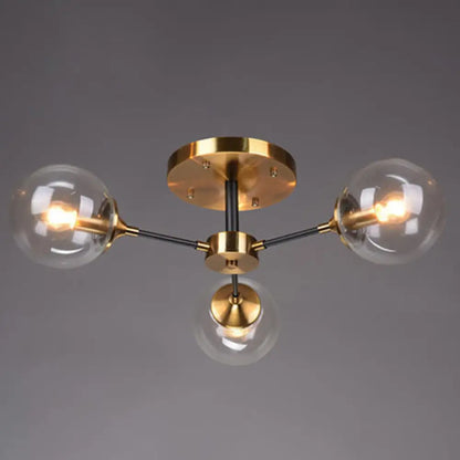 DecorBites™ DecorBites™ Ultra-Contemporary Sputnik Stained Glass Ceiling Light for Bedroom
