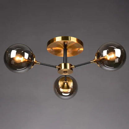 DecorBites™ DecorBites™ Ultra-Contemporary Sputnik Stained Glass Ceiling Light for Bedroom