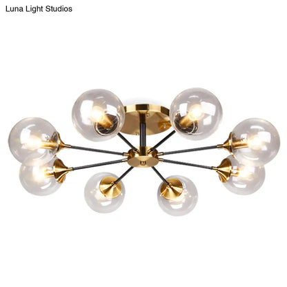 DecorBites™ DecorBites™ Ultra-Contemporary Sputnik Stained Glass Ceiling Light for Bedroom