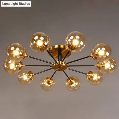 DecorBites™ DecorBites™ Ultra-Contemporary Sputnik Stained Glass Ceiling Light for Bedroom