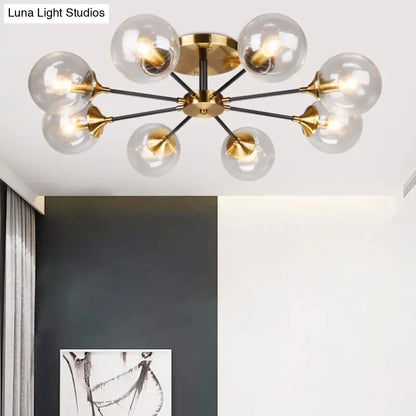 DecorBites™ DecorBites™ Ultra-Contemporary Sputnik Stained Glass Ceiling Light for Bedroom