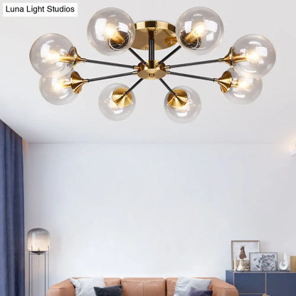 DecorBites™ DecorBites™ Ultra-Contemporary Sputnik Stained Glass Ceiling Light for Bedroom