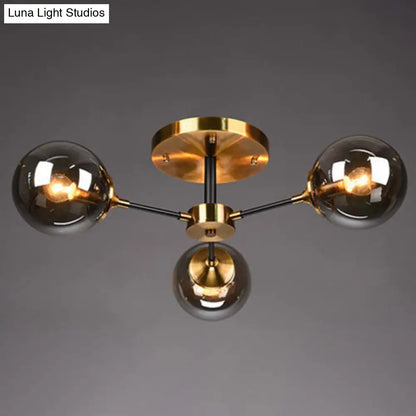 DecorBites™ DecorBites™ Ultra-Contemporary Sputnik Stained Glass Ceiling Light for Bedroom