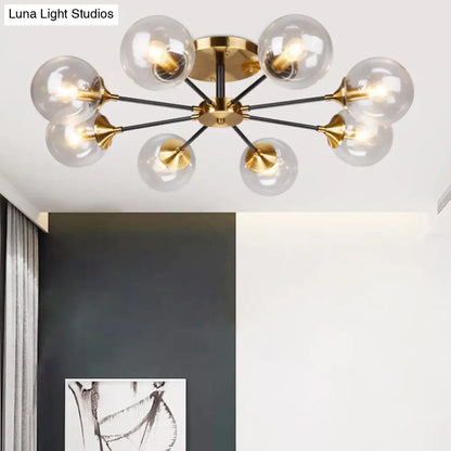 DecorBites™ DecorBites™ Ultra-Contemporary Sputnik Stained Glass Ceiling Light for Bedroom