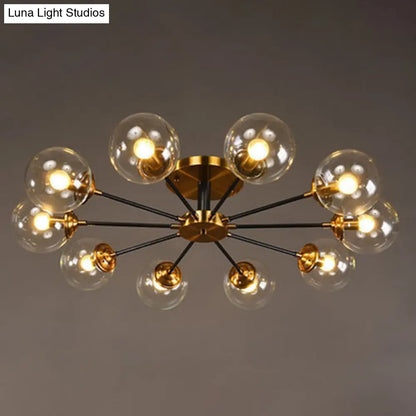 DecorBites™ DecorBites™ Ultra-Contemporary Sputnik Stained Glass Ceiling Light for Bedroom