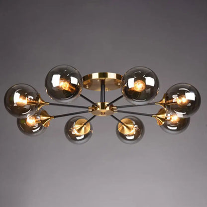 DecorBites™ DecorBites™ Ultra-Contemporary Sputnik Stained Glass Ceiling Light for Bedroom