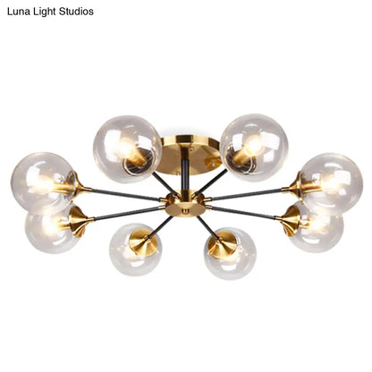DecorBites™ DecorBites™ Ultra-Contemporary Sputnik Stained Glass Ceiling Light for Bedroom
