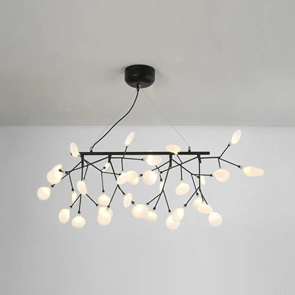 Ultra-Modern Linear Firefly Pendant Lighting: Acrylic Billiard Light for Living Room