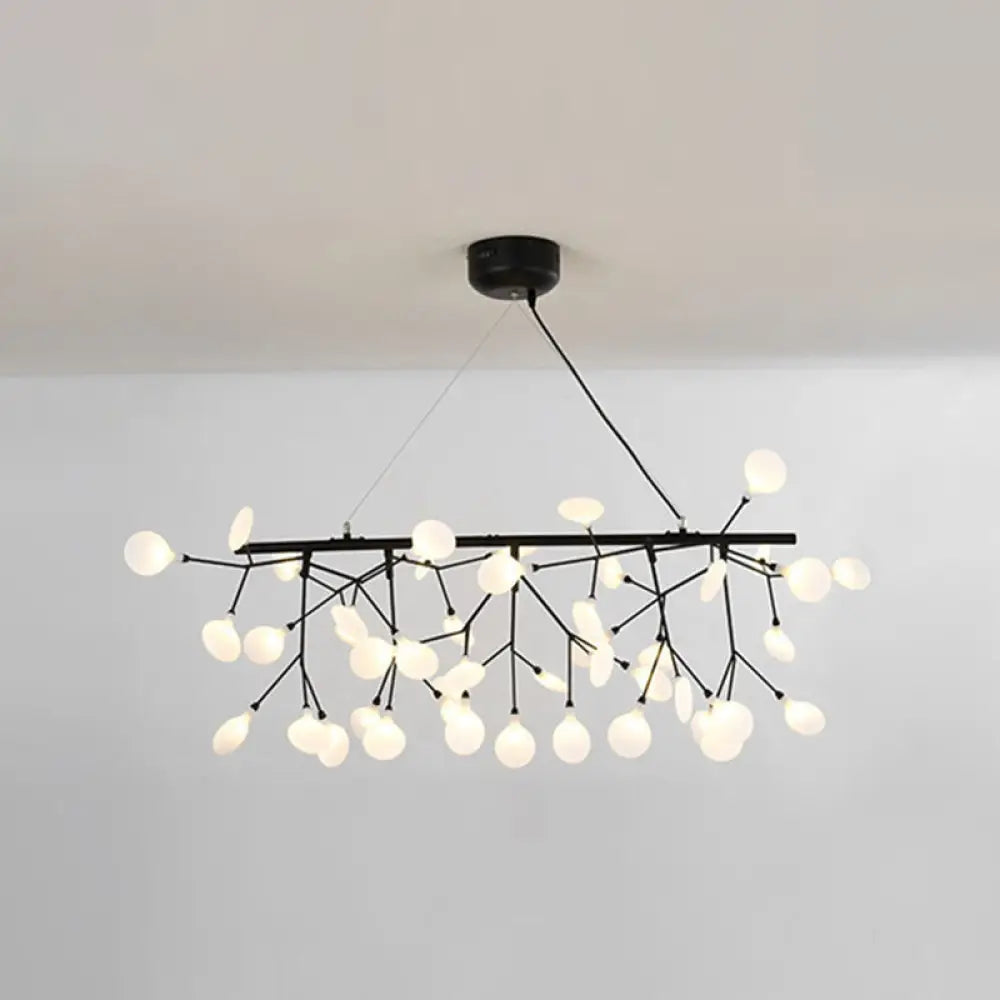 Ultra-Modern Linear Firefly Pendant Lighting: Acrylic Billiard Light for Living Room