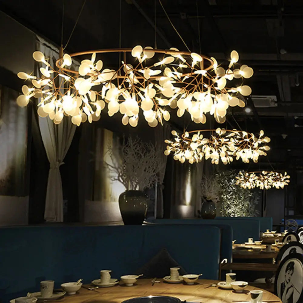Ultra-modern Metal Ceiling Light for Restaurants - Firefly Island Suspension Lighting