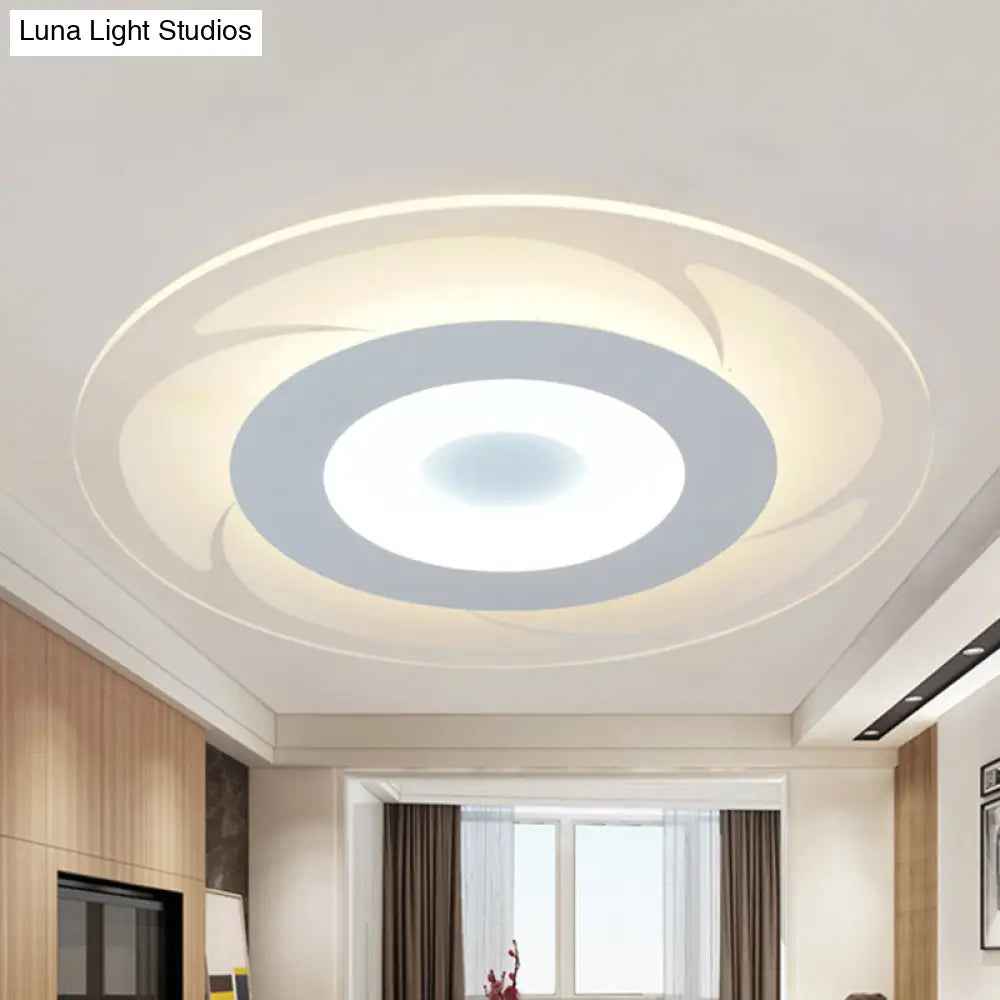 Ultra Thin Acrylic Flush Mount LED Ceiling Light - Modern Warm/White - Multiple Sizes Available