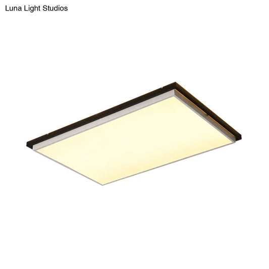 Ultra Thin Acrylic LED Flush Light - Wide Bedroom Ceiling Fixture in Warm/White Light (18"/21.5"/35.5")
