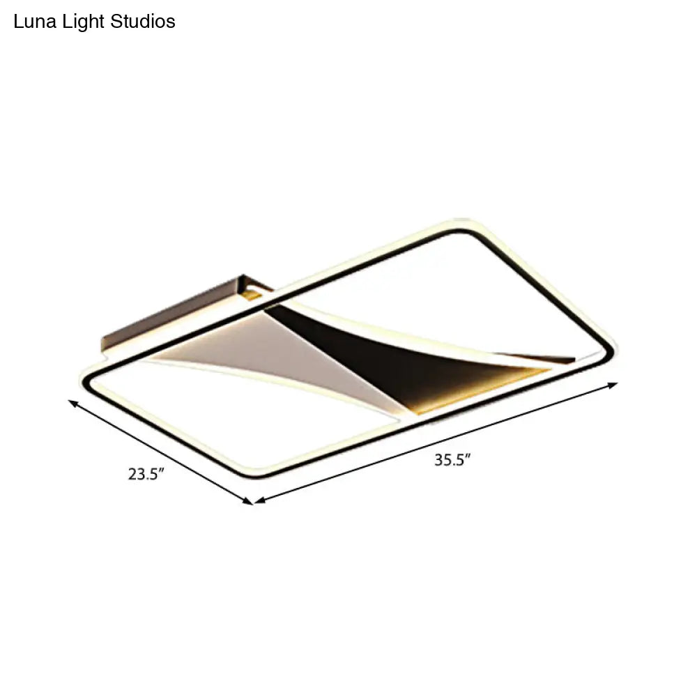 Ultra Thin Flush Metallic LED Ceiling Light - Warm/White - Various Sizes Available