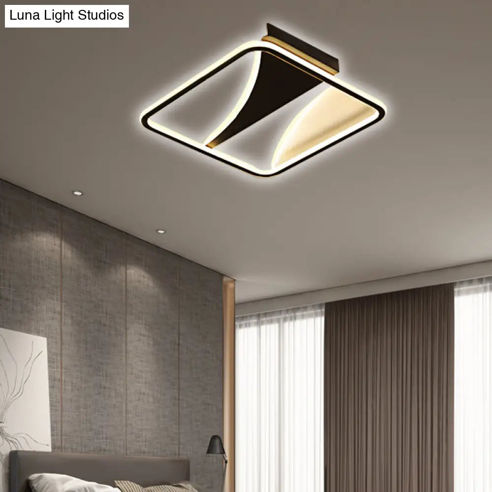 Ultra Thin Flush Metallic LED Ceiling Light - Warm/White - Various Sizes Available