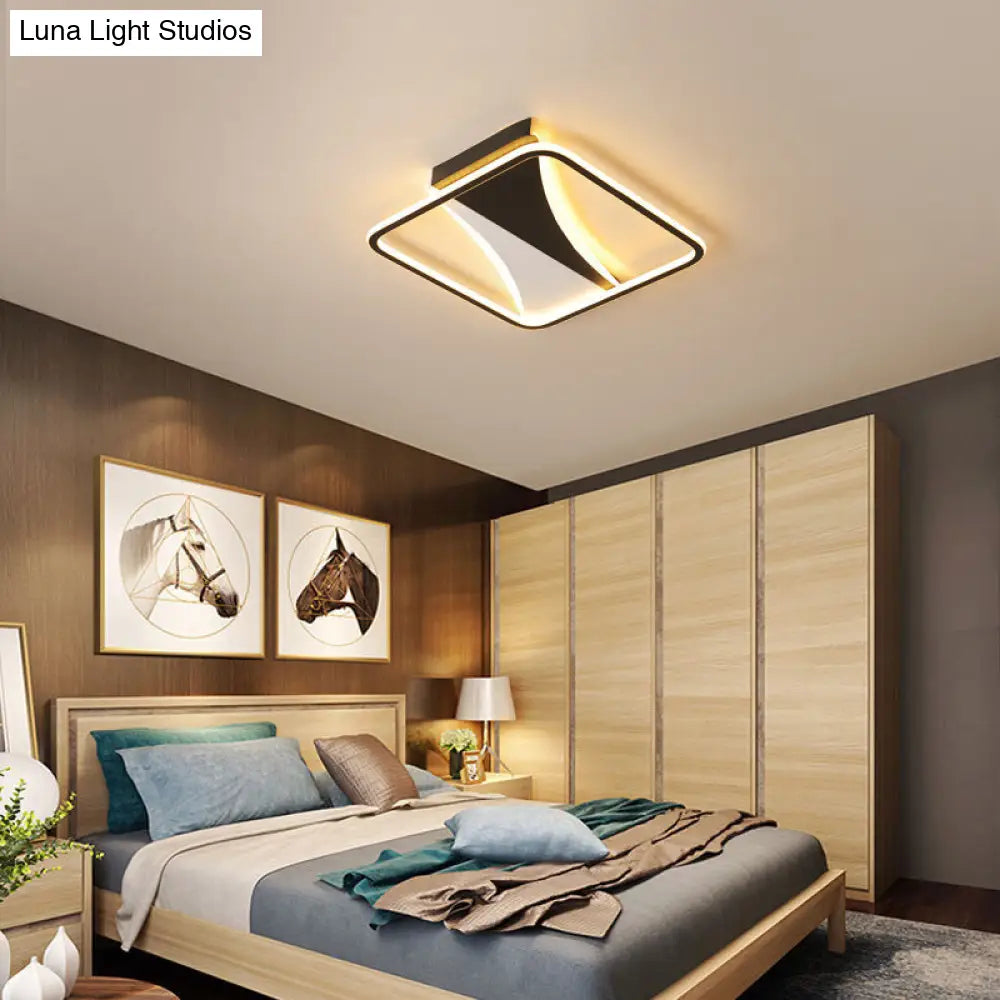 Ultra Thin Flush Metallic LED Ceiling Light - Warm/White - Various Sizes Available