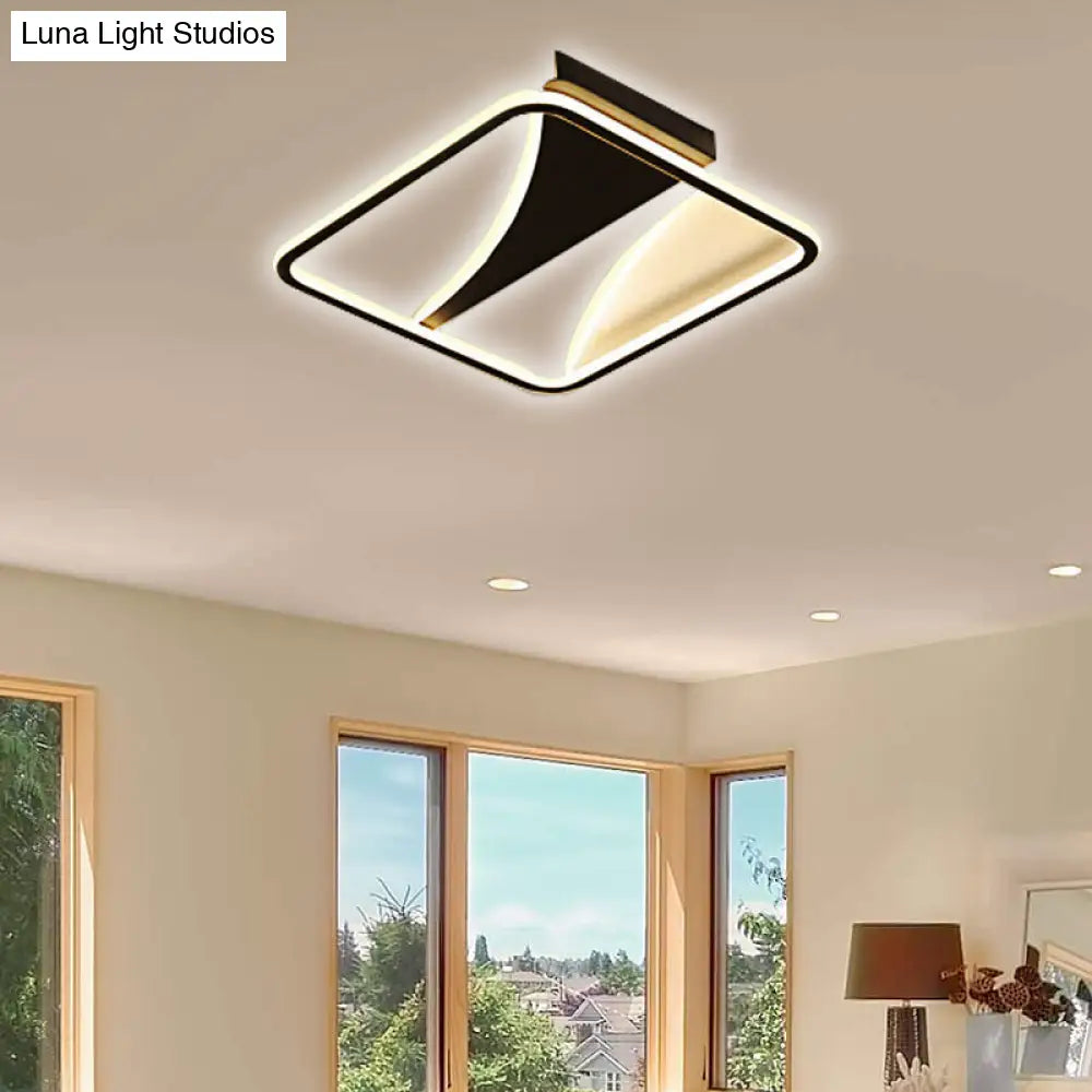 Ultra Thin Flush Metallic LED Ceiling Light - Warm/White - Various Sizes Available