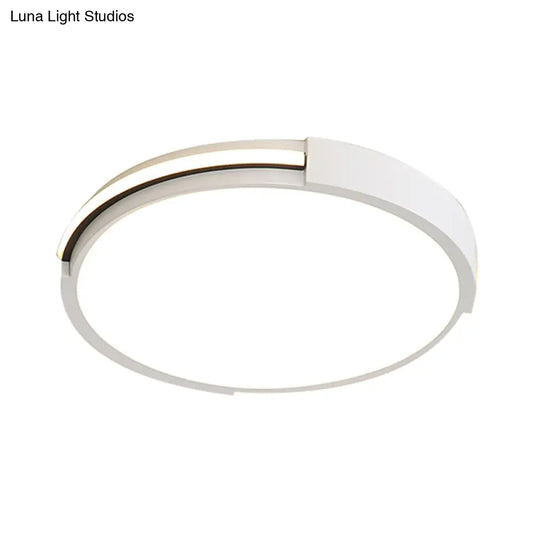 Ultra Thin LED Bedroom Ceiling Light in Warm/White, 16"/19.5" Diameter - Sleek & Simple