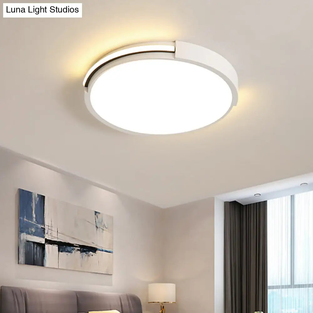 Ultra Thin LED Bedroom Ceiling Light in Warm/White, 16"/19.5" Diameter - Sleek & Simple