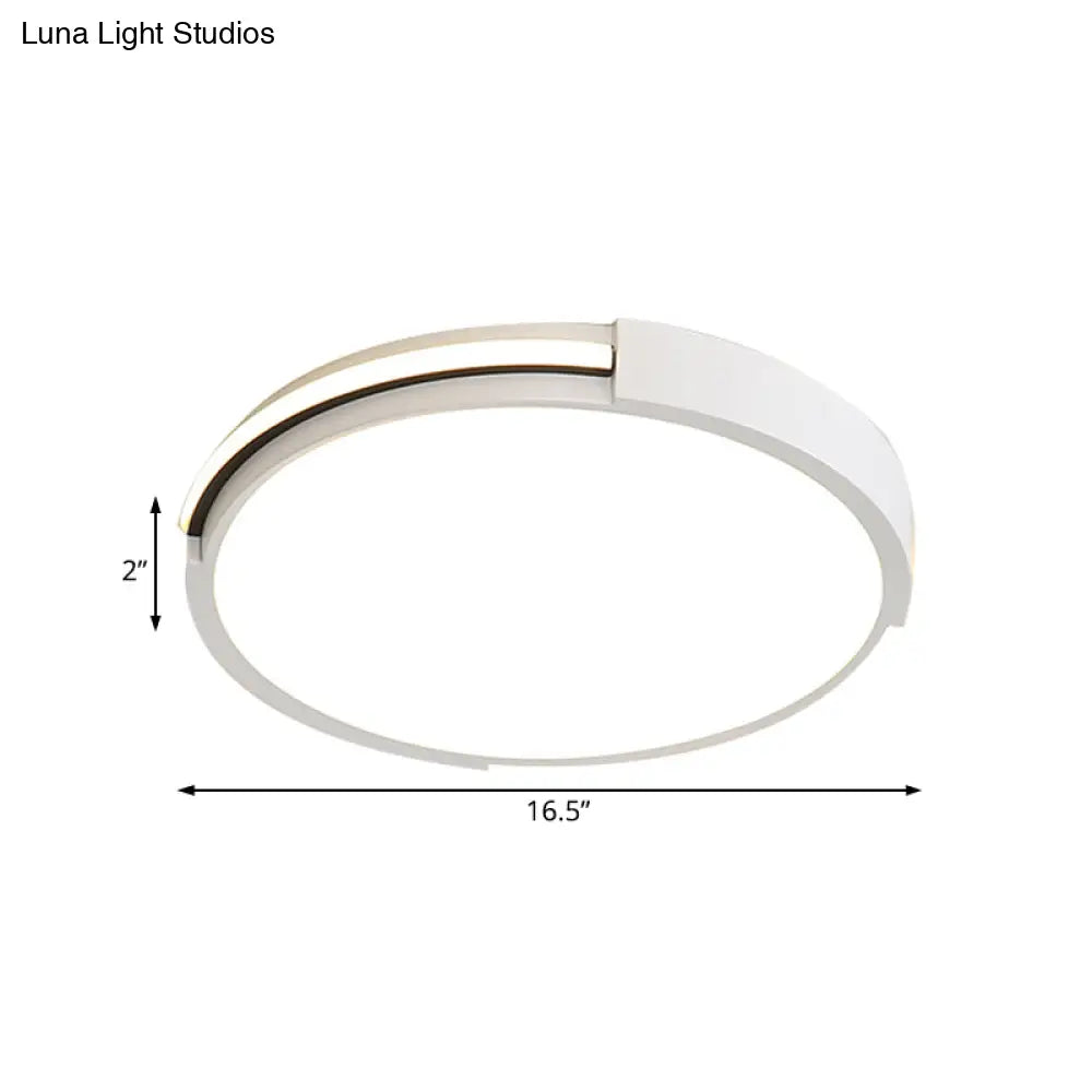 Ultra Thin LED Bedroom Ceiling Light in Warm/White, 16"/19.5" Diameter - Sleek & Simple