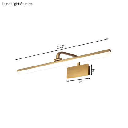 DecorBites™ DecorBites™ Ultra-Thin LED Indoor Wall Light - Brushed Brass Vanity Sconce in Warm/White Lighting, 16"/19.5" Width