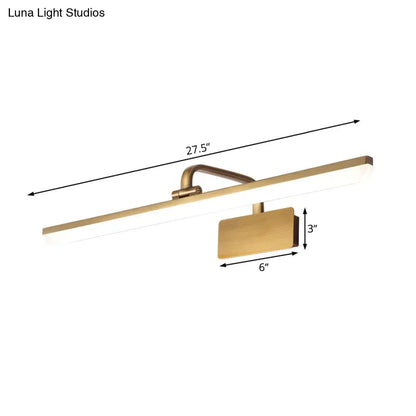 DecorBites™ DecorBites™ Ultra-Thin LED Indoor Wall Light - Brushed Brass Vanity Sconce in Warm/White Lighting, 16"/19.5" Width