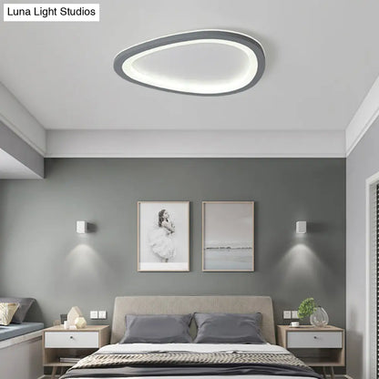 DecorBites™ DecorBites™ Ultra-thin Nordic Acrylic LED Ceiling Light in Dark Grey Droplet Shape