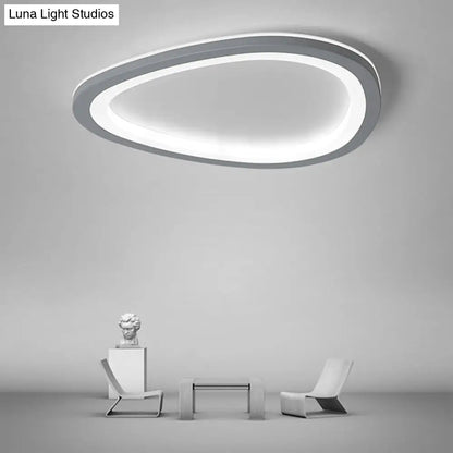 DecorBites™ DecorBites™ Ultra-thin Nordic Acrylic LED Ceiling Light in Dark Grey Droplet Shape