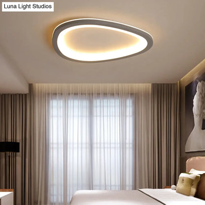 DecorBites™ DecorBites™ Ultra-thin Nordic Acrylic LED Ceiling Light in Dark Grey Droplet Shape