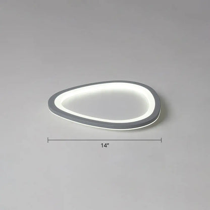 DecorBites™ DecorBites™ Ultra-thin Nordic Acrylic LED Ceiling Light in Dark Grey Droplet Shape