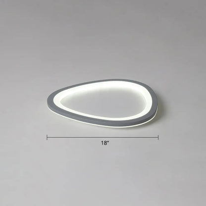 DecorBites™ DecorBites™ Ultra-thin Nordic Acrylic LED Ceiling Light in Dark Grey Droplet Shape