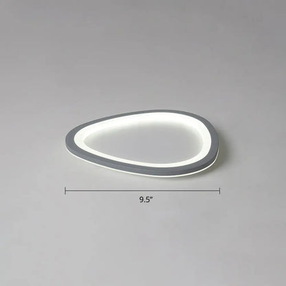 DecorBites™ DecorBites™ Ultra-thin Nordic Acrylic LED Ceiling Light in Dark Grey Droplet Shape