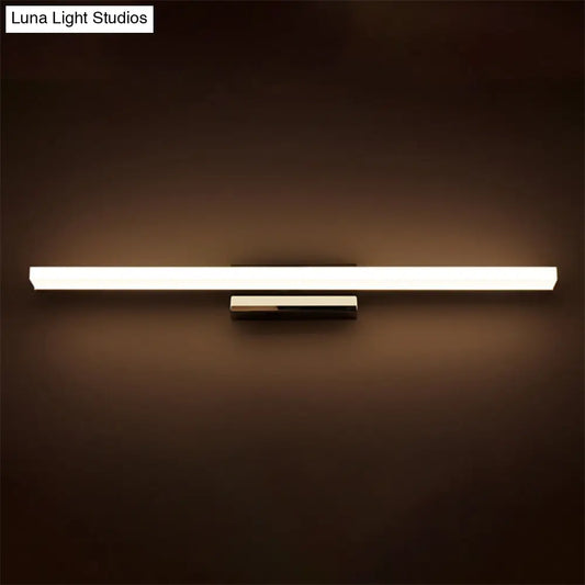 Ultra-Thin Nordic Acrylic LED Vanity Lamp - 16"/20" Dia - Silver, Warm/White Light
