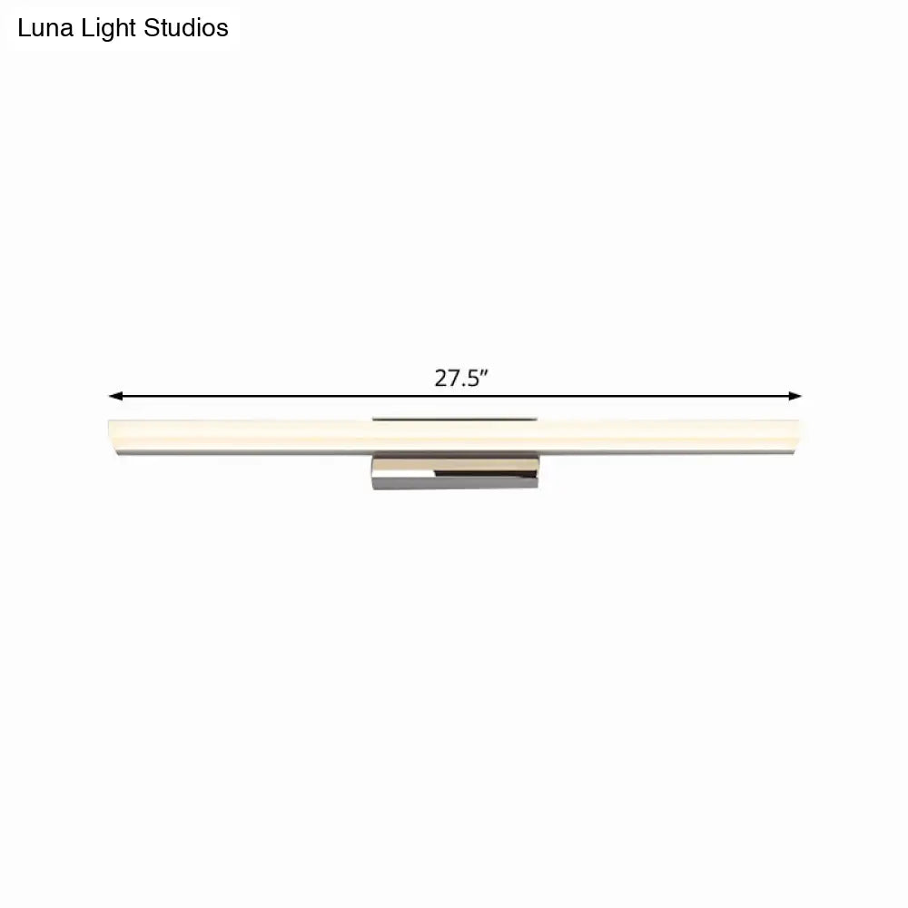 Ultra-Thin Nordic Acrylic LED Vanity Lamp - 16"/20" Dia - Silver, Warm/White Light