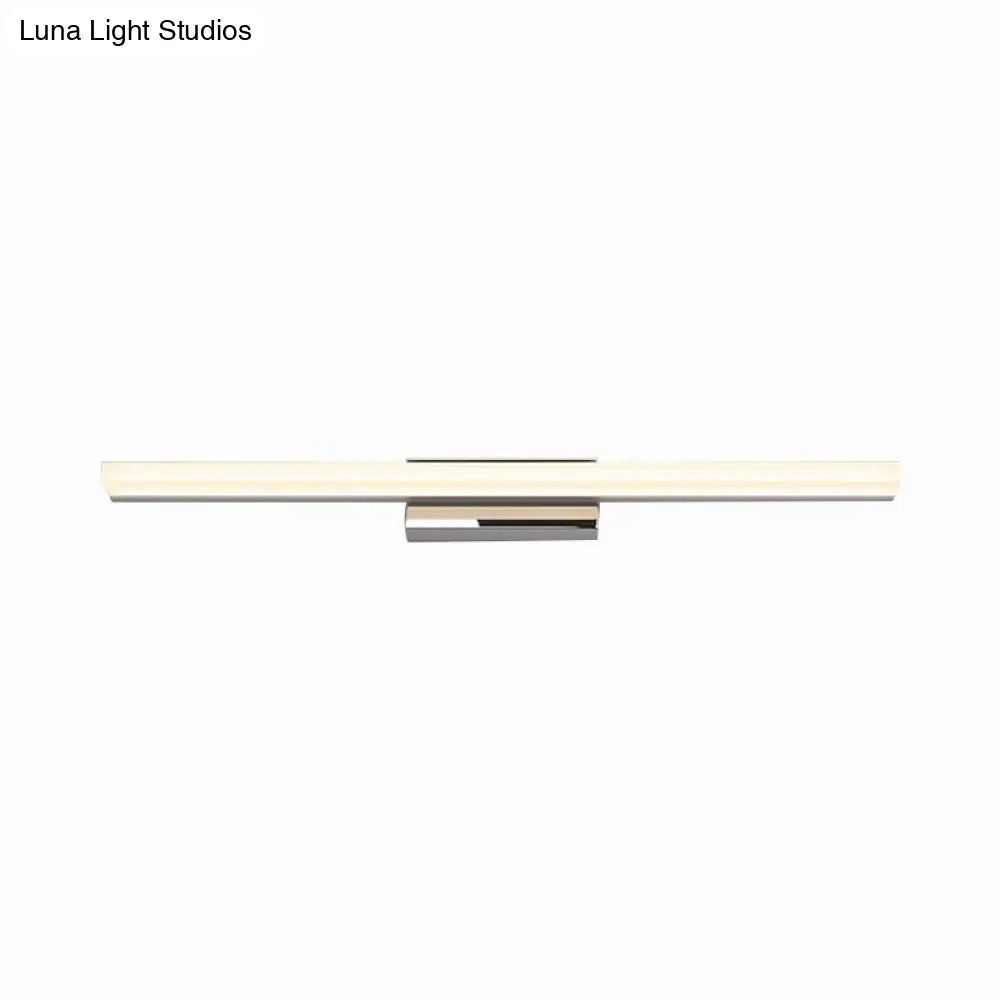 Ultra-Thin Nordic Acrylic LED Vanity Lamp - 16"/20" Dia - Silver, Warm/White Light